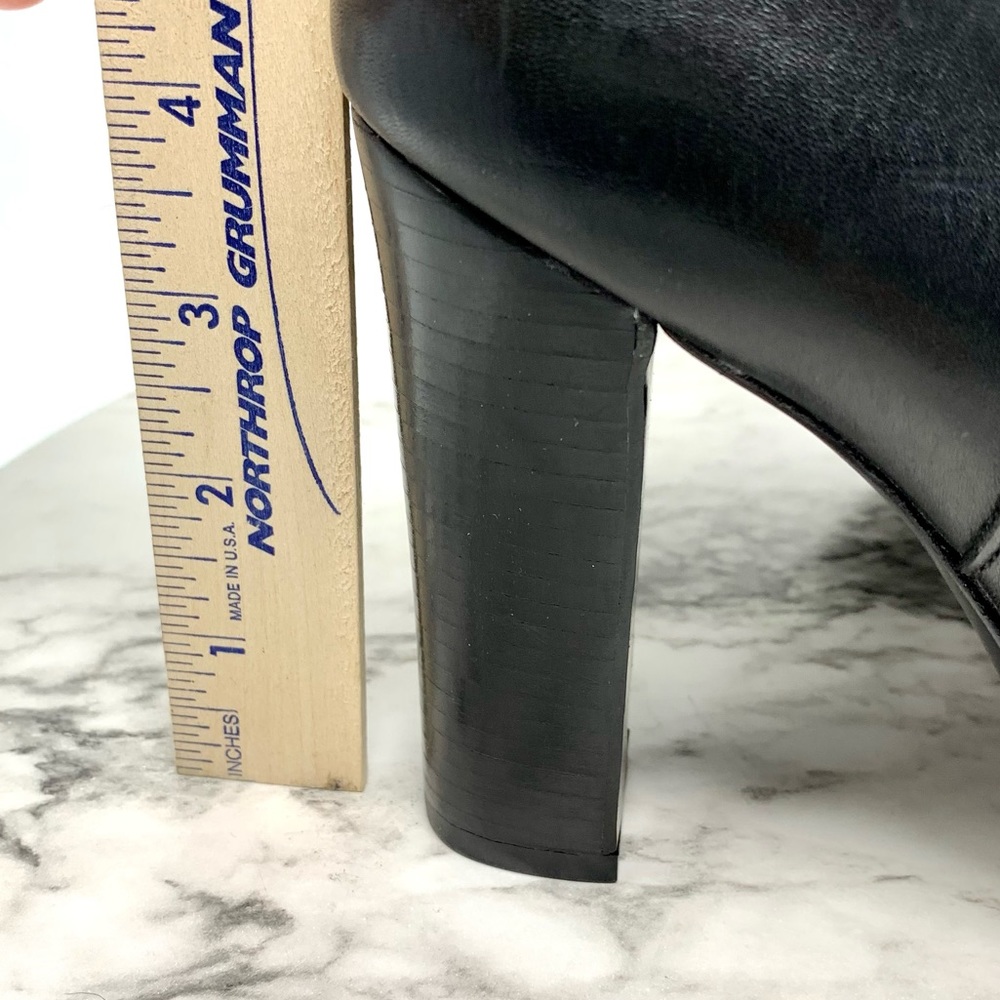 SCHUTZ Namil Buckle Detail Leather Booties 8 Minimalist Sleek Neutral Classic - Picture 13 of 14